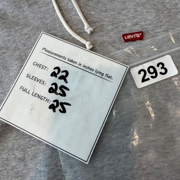 Levi's Grey Cotton Pullover 100% Cotton Hoodie‎ Sweatshirt Women Size M #293 - Picture 5 of 5